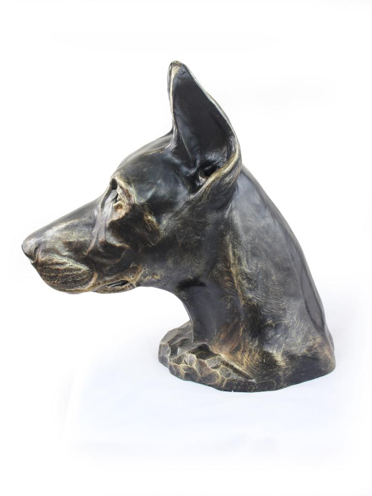 Doberman, Dobermann - Popiersie Psa, Duża Głowa Psa Do Ogrodu, Unikatowa Ozdoba Salonu Marki Art-Dog