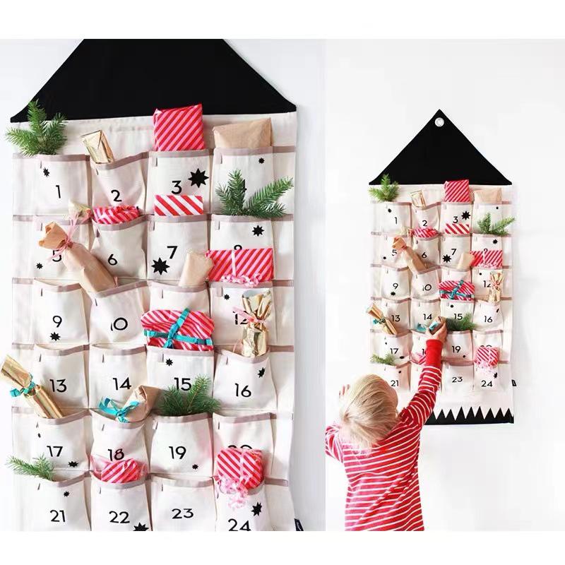 Children's 24-Pocket Wall Hanging Countdown Bag