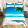 Comforter Palm Tree King Queen Full Twin Tropical Leaves Comforter Watercolor Style Bedding Set Polyester