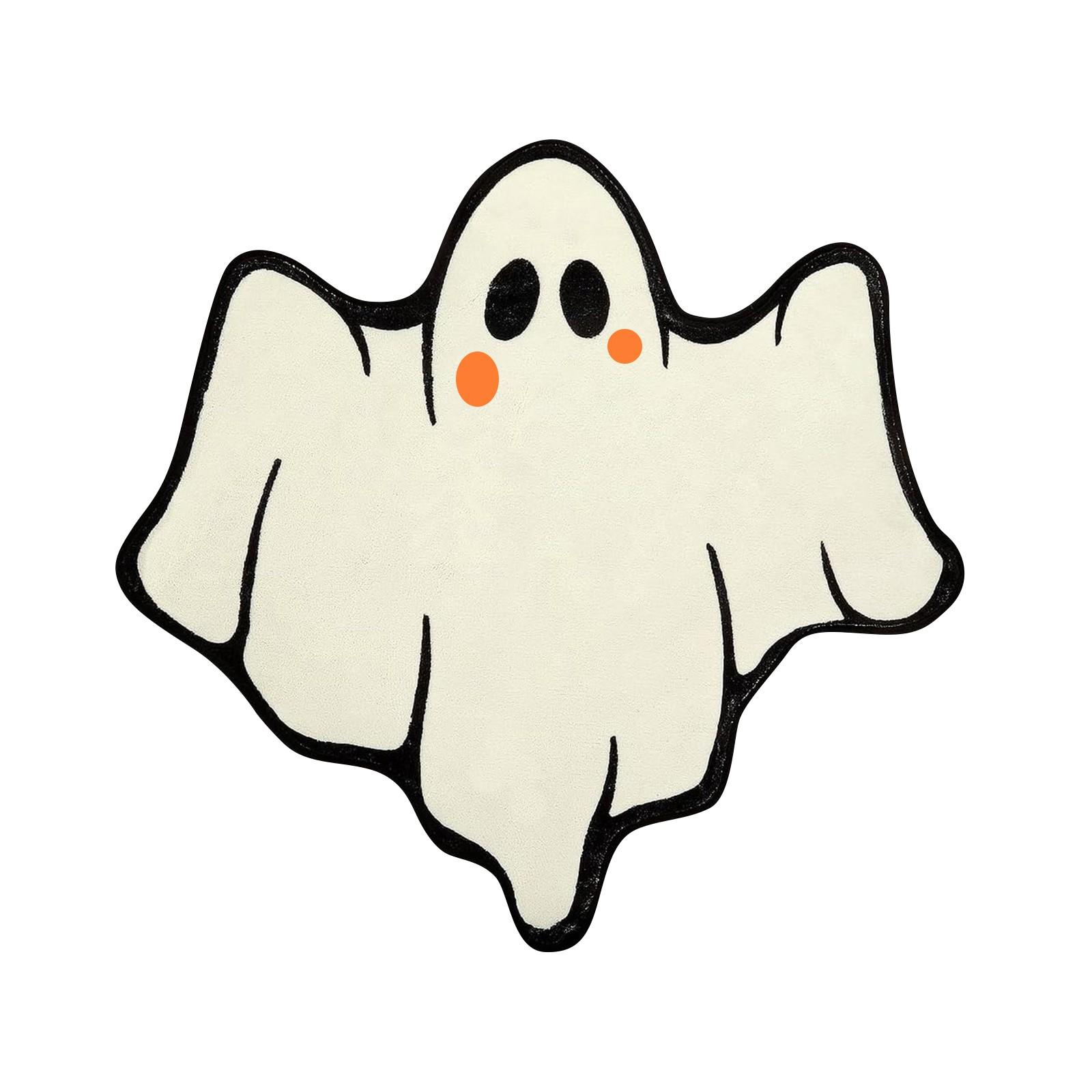 

Cute Spooky Little Halloween Carpet Home Decoration Crystal Velvet Floor Mats Bathroom Absorbent Non- Floor Mats One Size