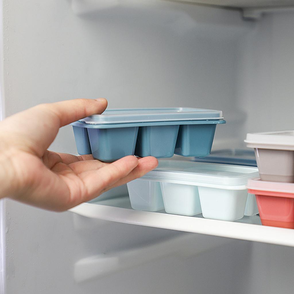 3Pcs Ice Cube Tray Reusable Versatile Easy Operation Silicone Ice Cube Maker Tray Ice Cube Mold with Lid for Home