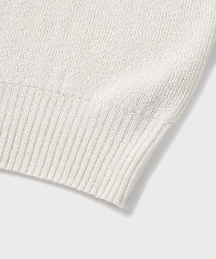 NONBLANK Raglan Half Sleeve Collar Knit_Ivory