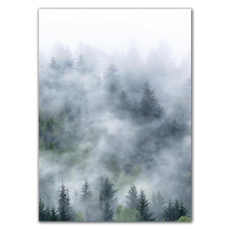 

Природа, туман, лес, пейзаж, холст, картины, скандинавские пейзажи, постеры и принты, настенные художественные фотографии для декора гостиной HD0053 50x70cm no frame
