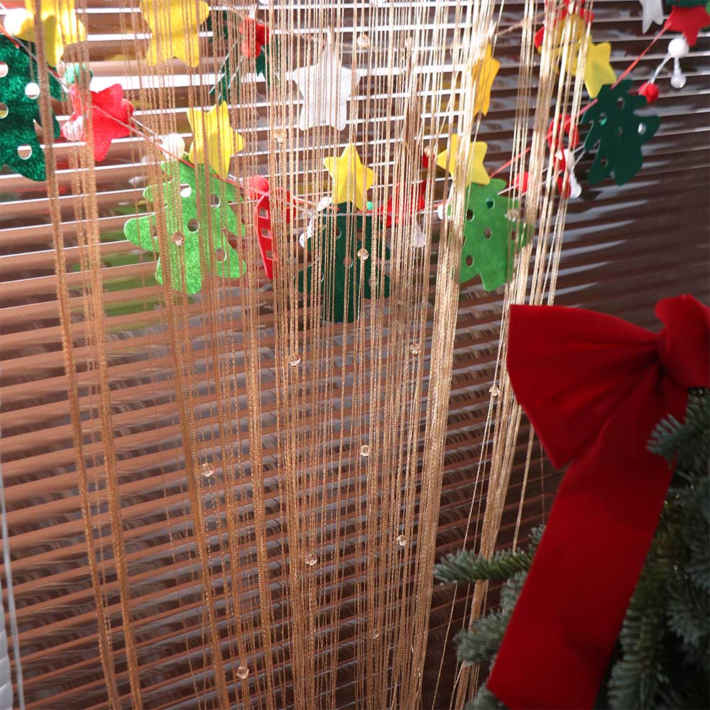 Przegroda Pokojowa Kryształowe Koraliki Kurtyna Sznurkowa Jednolity Kolor Frędzel Zasłona Okienna Dekoracja Domu