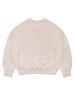 LA MAISON STUDIO Women'S Crop Circle Logo Embossed Le Lis Heavy Terry Sweatshirt Cream Navy (Fcd3Ts701W)