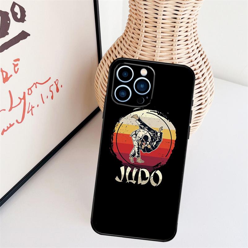 Judo BJJ Jiu Jitsu Cover Case For iPhone 14 Pro 11 16 15 Pro Max 12 13 Mini Plus XS X XR Funda