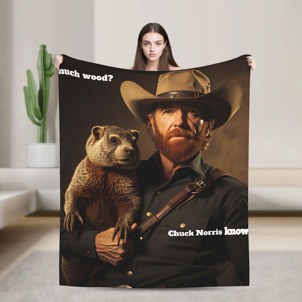 Chuck norris Poster Blankets Quality Warm Soft Bedding Throws Autumn Picnic Couch Bed Trend Bedspread