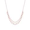 Necklace - LUXENTER - Yaferth - 18 Carat Rose Gold - Brilliant Zirconia - Length 42+5 Cm