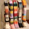 Korean Style Knitted Scarf Women Winter Warm Scarves Solid Cashmere Design Thickened Shawl Soft Long Pashmina Neck