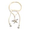 Starfish Fringe Necklace Women Vacation Style Long Velvets Rope Clavicle Chain Adjustable Length Collar Chain Jewelry
