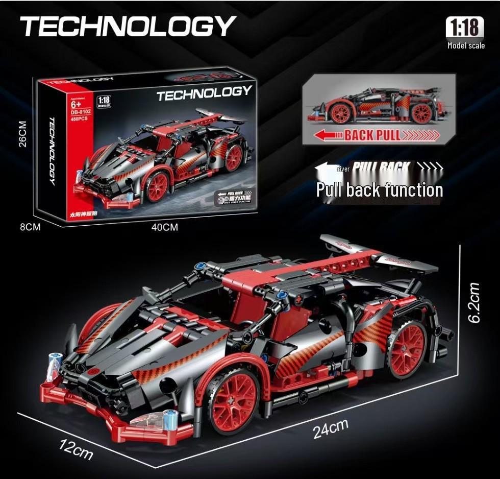

Сумісний з Lego Зелений Спортивний Автомобіль - Дитяча Освітня Будівельна Іграшка