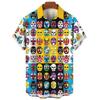 Camisa Vintage para Hombre 3D Lucha Libre Mexicana Estampada Ropa de Alta Calidad para Hombre Holgada Oversize Moda Casual Manga Corta