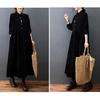 Corduroy Shirt Loose Long Maxi Plus Solid with Pockets 6 [YYQ-SHOP] Women's Dress, Fit, Sleeves, Length, Spring, Autumn, Winter, Sizes, A-Line,