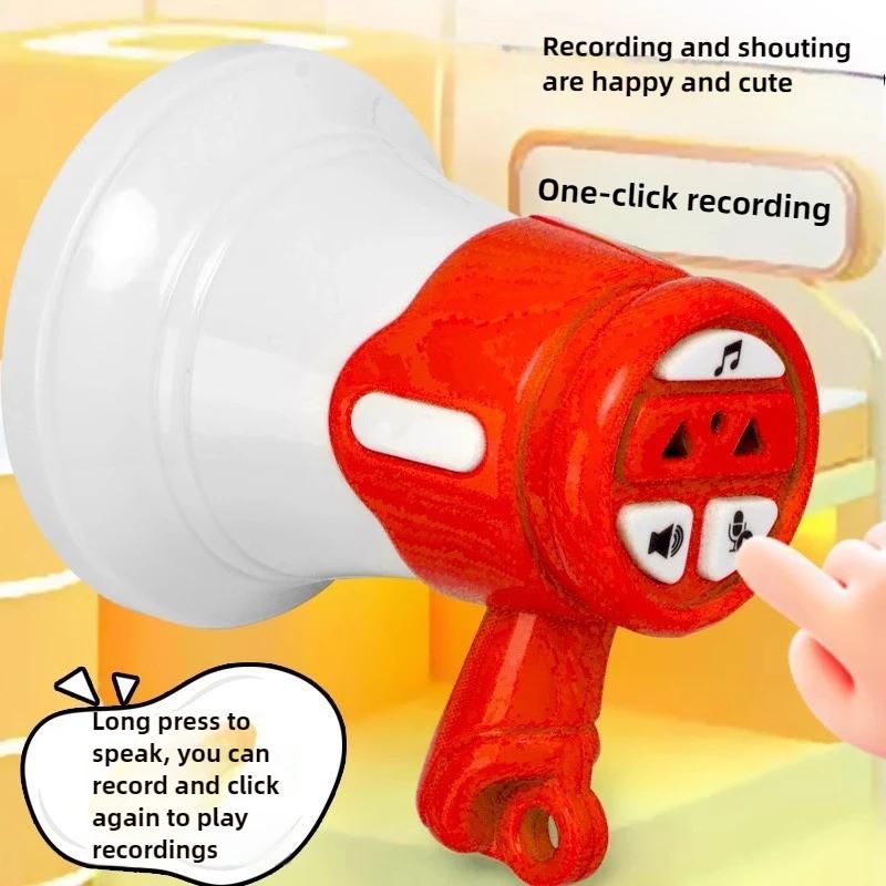 1-20PCS Mini Recording Trumpet Keychain Funny Prank Pendant Decompression Toy for Stress Relief Keychain Hanging Ornament