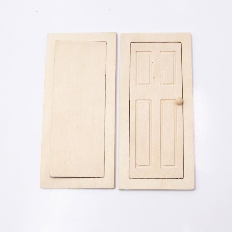 Vintage Barn Style Classical Door Bathroom For 1/12 Scale Dollhouses Bathroom DIY Scene Model Decoration