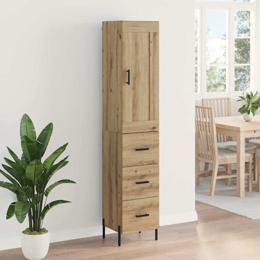 Highboard Artisan Oak 34.5 x 34 x 180 cm Particle Board