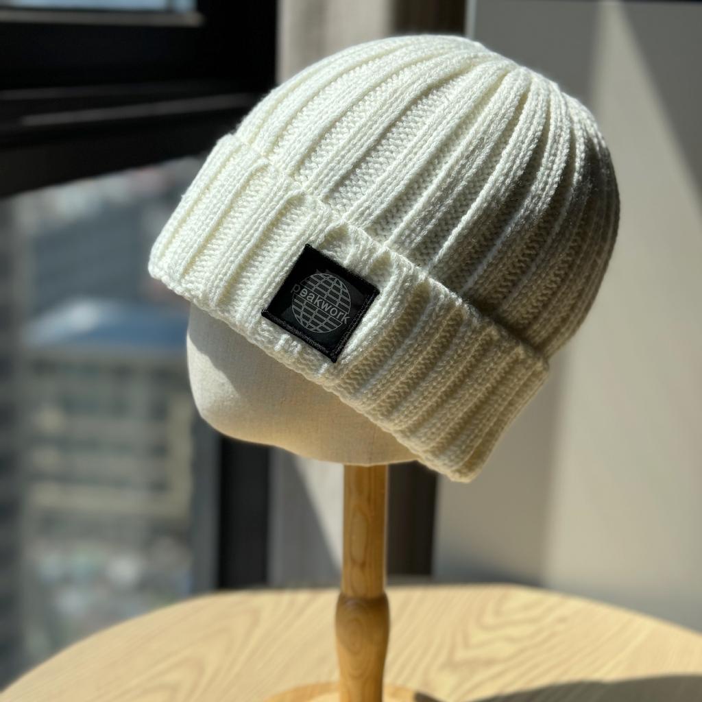 New Autumn and Winter Letter Embroidered Woolen Hat for Men Korean Version Versatile Warm Knitted Cold Hat Women's Trendy Brand Small Face