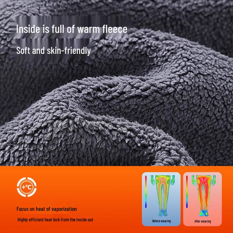 JEEP SPIRIT Men's Winter Warm Wide-Leg Casual Pants