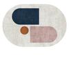 Oval Rugs for Living Room Bedroom Carpet Ins Fashion Minimalism Mats Home Decoration Soft Anti-slip Rug Stadium Shape Floor Mat