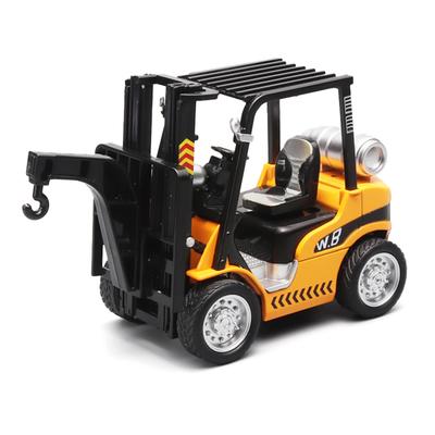1/24 Scale Alloy Construction Forklift & Crane Toy Model with Retroactive Motion & Sound & Light Effects - Ideal for Kids' Play