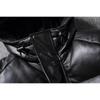 Chinese Size Thick Men Leather Jacket Hood Warm Down Coat Winter Long Down Jackets Genuine Cow Leather Coats Mens Clothing