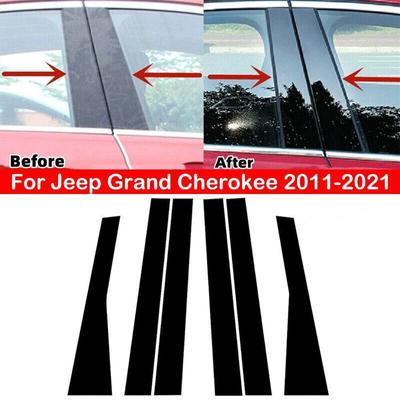 Für Jeep Grand Cherokee 2011-6 Teile/satz Auto Säulen Beiträge Tür Fenster Seite Abdeckung Trim Dekorative Panel Zubehör Außen