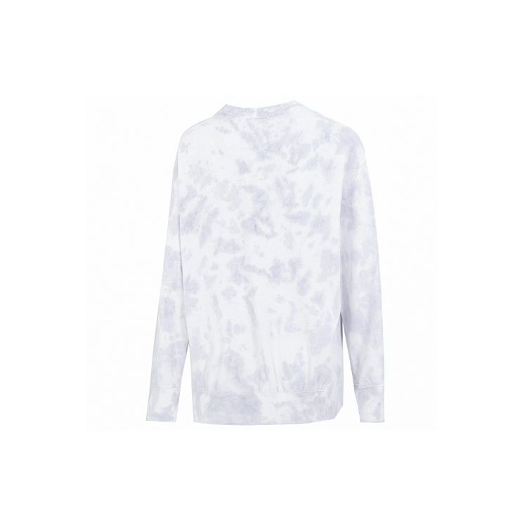 Nike Tie-Dye Logo Casual Round Neck Long Sleeve T-Shirt Women Tops Light-Purple DQ6157-580