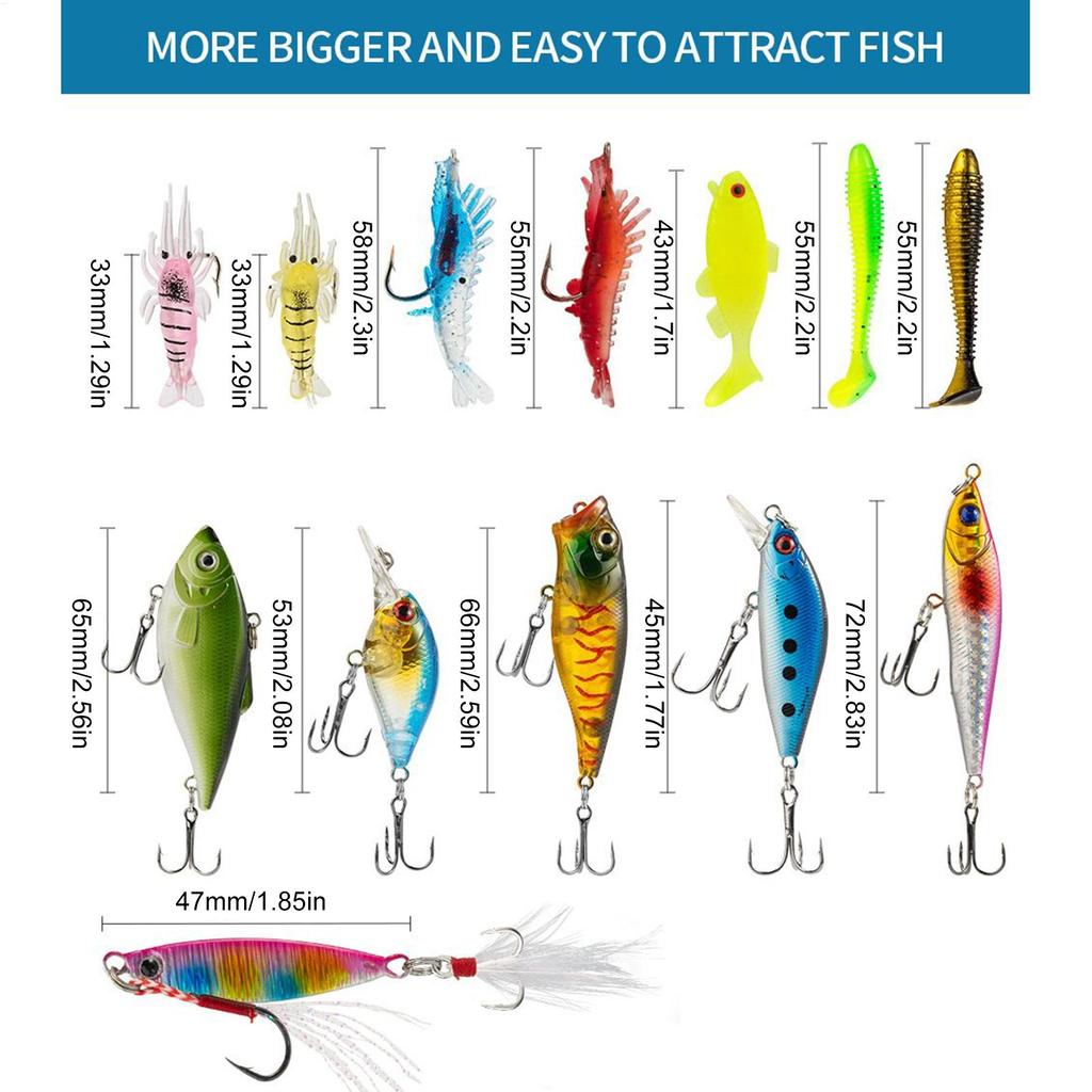 Christmas Fishing Lure Countdown 24 Days Fishing Gear Advent Bait For Daily Freshwater Saltwater For Angler Husband Father