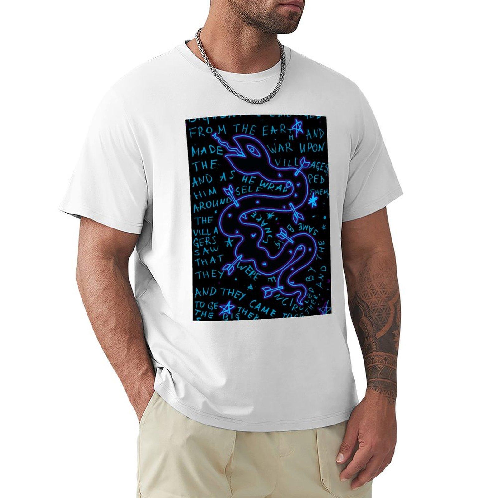 Night In The Woods Snake Tshirt Fashion Print Casual Short Sleeve S
