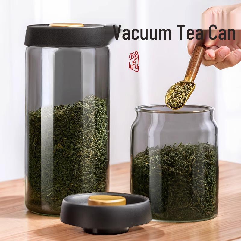 Large Capacity Vacuum-Sealed Glass Jar for Coffee Beans and Tea
