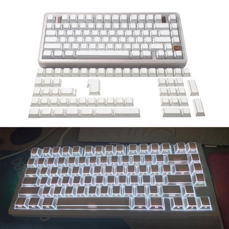 137 Tasten PBT Double Shot Seitenaufdruck TastenkappenFür 61 64 68 75 84 87 96 98 100 104 108 Tasten Mechanische Tastatur Kantenbeleuchtung