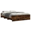 Struttura Letto senza Materasso Finitura Rovere Affumicato 120 x 200 cm Legno Ingegnerizzato