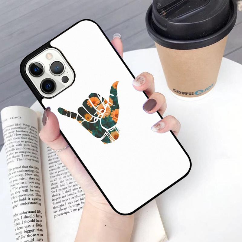 Surfer Surf Hang Loose Shaka Phone Case For iPhone 17 Air 13 12 14 15 16  Cover For Apple Pro Max Plus Coque