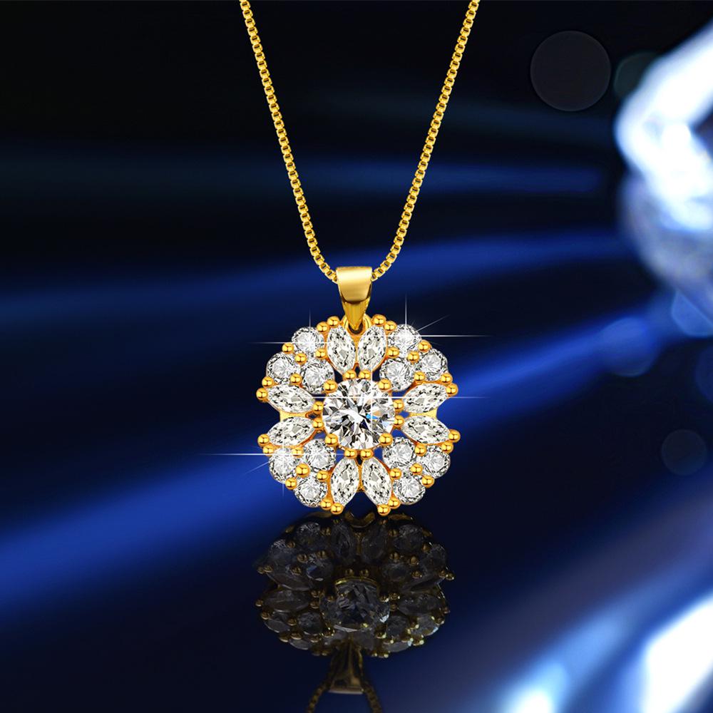 Luxury Moissanite 1-Carat Pendant Necklace in S925 Sterling Silver