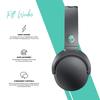 SkullCandy RIFF Wireless Gray Miami S5PXW-L672 Bluetooth Headphones with Remote and Microphone