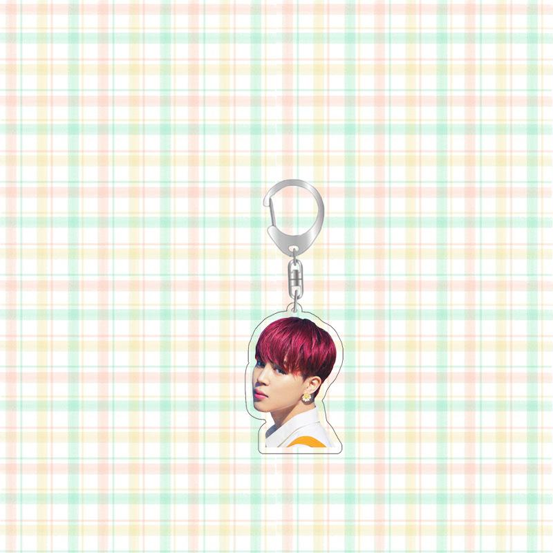 7pcs BTS Summer-themed Keychains, Featuring Real-life Portraits, and Celebrity Merchandise Support Charms.