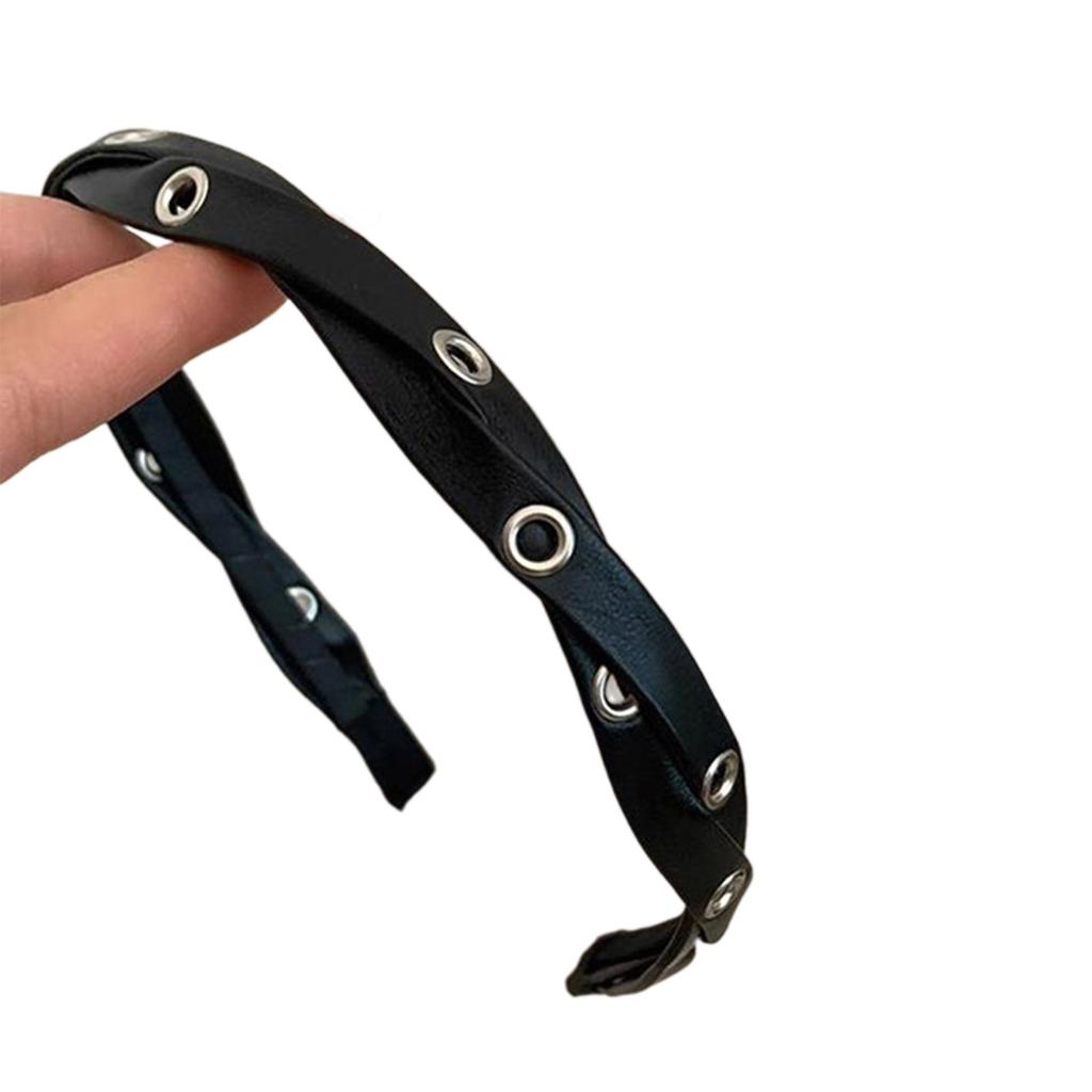 Harajuku Twisted Leather Washing Face Hairbands Soft Sports Yoga Headband for Woman Girls Makeup Hair Accessories