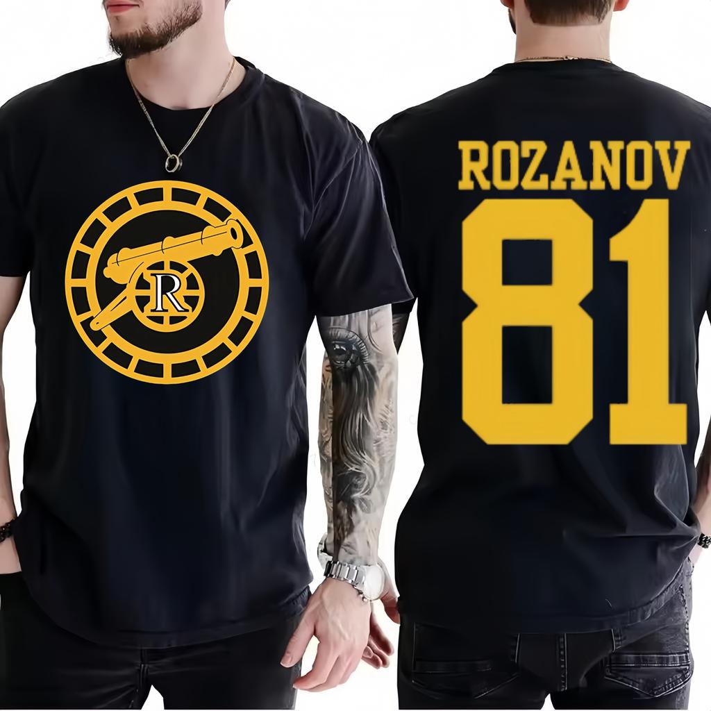 SpringSummer New Boston Raiders Rozanov 81 Printed Cotton Loose Short Sleeve Round Neck MensWomens Casual Fashion Tshirt