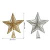 Christmas Tree Top Ornament Metal Star Shaped Tree Toppers Pentagrams Decoration for Home and Mall Parties Supplies