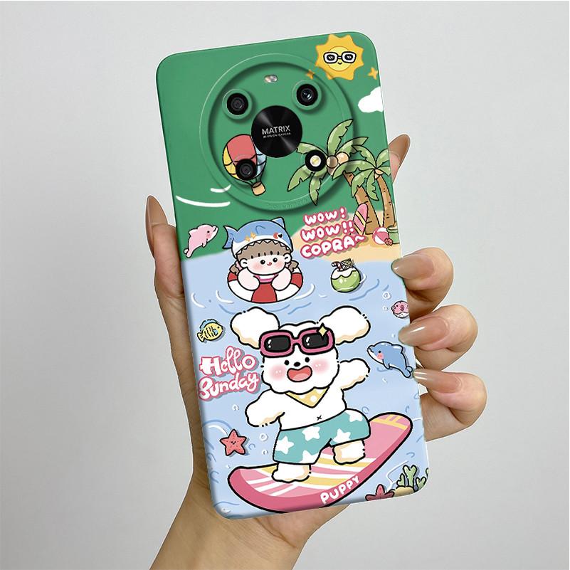 For Honor X9 4G 5G / Magic 4 Lite 4G 5G Phone Case ANY-NX1 LX1 LX2 LX3 Soft Silicone Sweet Painted Cover Cute Printed Casing
