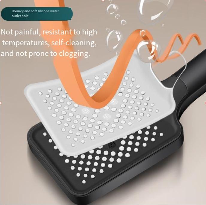 Big Panel High Pressure Shower Head Bathroom Showerhead 3 Modes Adjustable Water Sprayer Bathroom Accessories Household