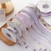 10yards Romantic Purple Series Chiffon Ribbon Flower Organza Ribbon for DIY Hair Bows Clothing Sewing Craft Gift Wrapping Decor