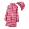 Fashion Slim Remove Hooded Parka Fashionable Outerwear Winter Women's Down Jackets Long Light Thin Coat Puffer Jacket