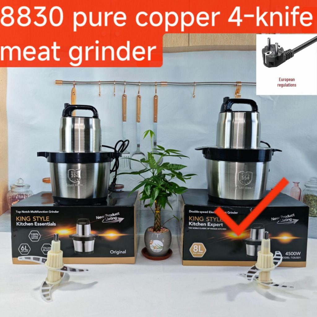 Frullatore, Mixer, Tritacarne, Tritaghiaccio e Spremiagrumi in Acciaio Inossidabile ad Alta Potenza 8 in 1 da 3L