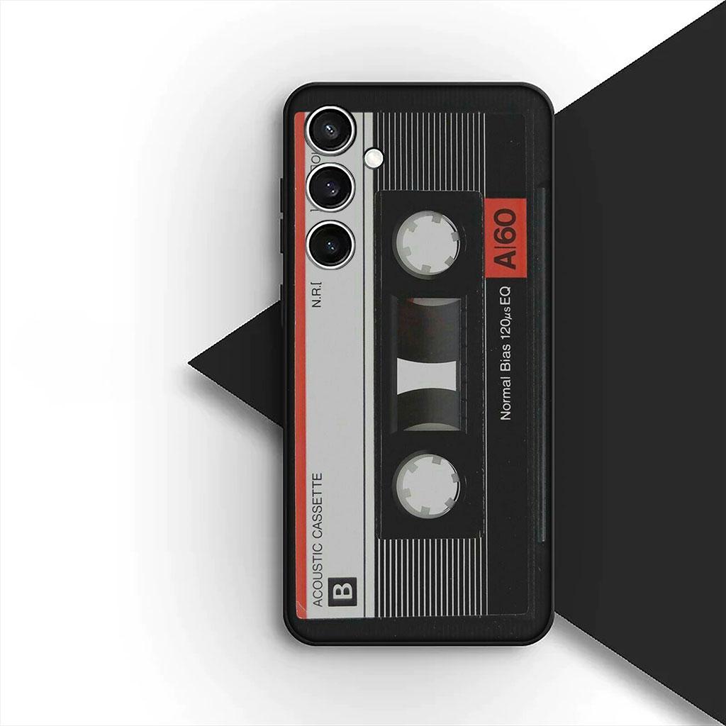 Phone Cover for Samsung Galaxy S22 S21 S20 FE Ultra Plus A07 A17 A15 A16 A25 A57 A37 Case Retro Camera Vintage Cassette Tape