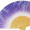 white bamboo with carved wisteria Women's fan, scented, design.