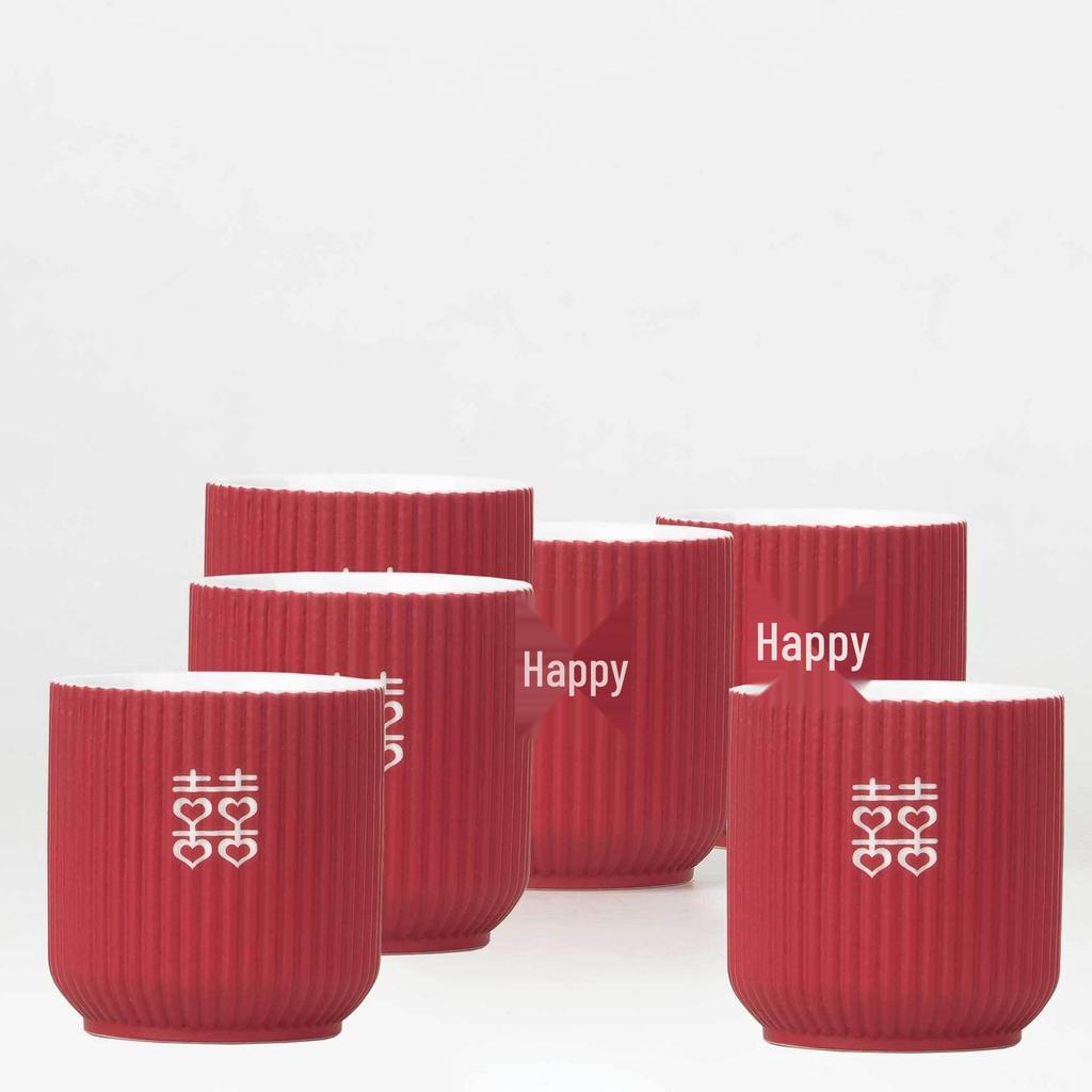 Wedding Tea Set: Teacups & Teapot Gift for Newlyweds, Perfect for Tea Ceremony, Toasting, & Dowry Souvenir