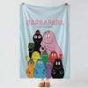 cartoon B-Barbapapa-a Throw Thick Comfort Flannel Quilt, Multi-scene Use Indoor Outdoor Daily Nap