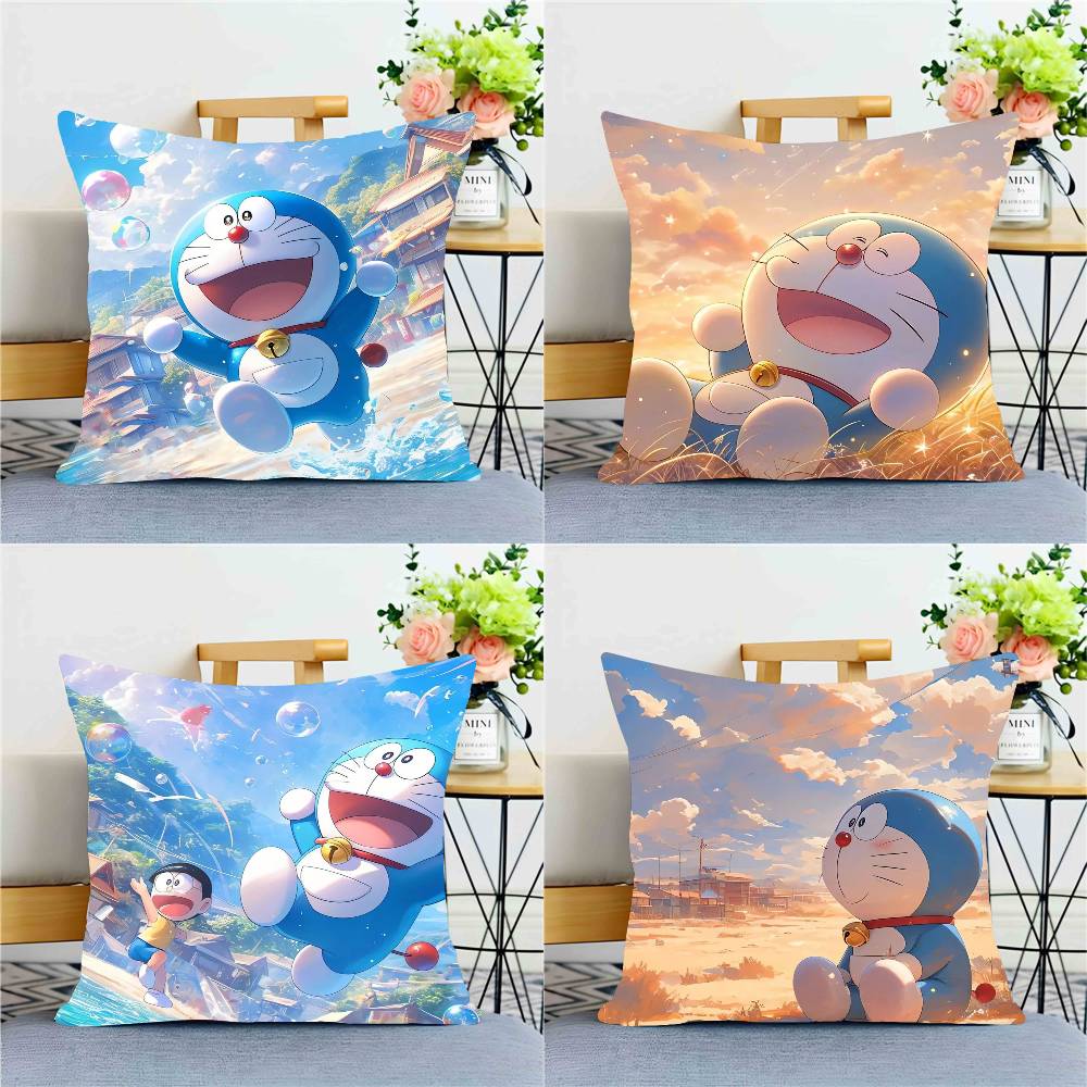 1PC Cute cartoon Doraemon Pillow Case Square Bedroom Sofa Leisure Comfort Cushion Car Home Decoration