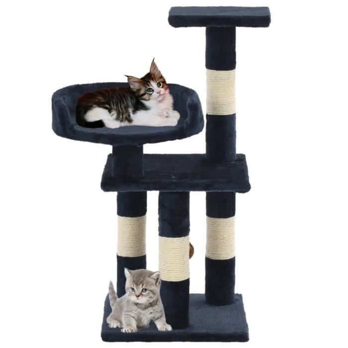 VidaXL Arbre à chat avec griffoirs en sisal 65 cm Bleu
